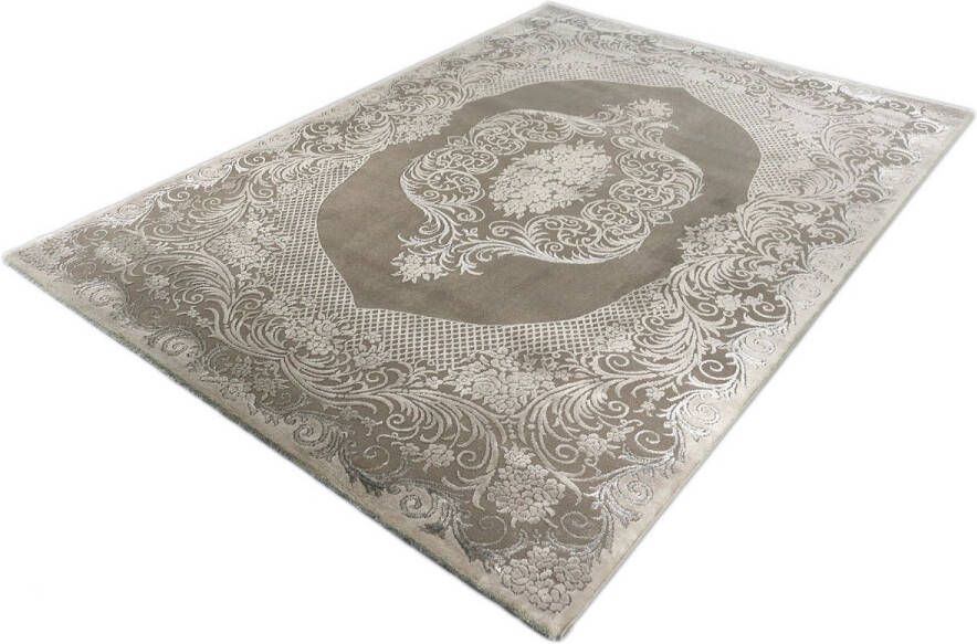 Merinos Vloerkleed Klassiek Desing Gebloemd Grijs 200 x 290 cm