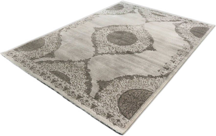 Merinos Vloerkleed Klassiek Desing Gestreept Grijs 120 x 170 cm