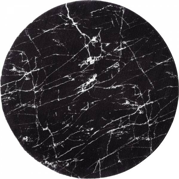 Merinos Vloerkleed Loft Edition Vachtlook Zwart Ø 120 cm