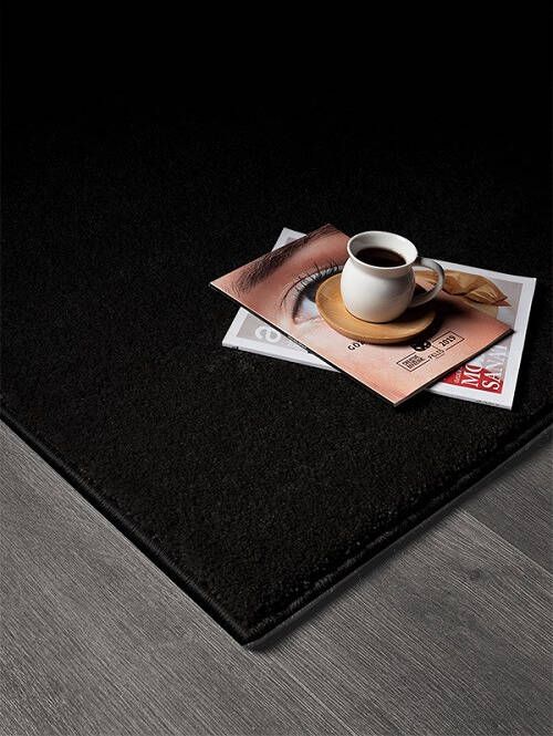 Merinos Vloerkleed Montana effen Zwart 120 x 170 cm