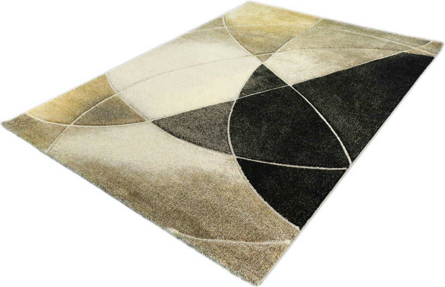 Merinos Vloerkleed Streepjes Design Diamond Deluxe Goud 120 x 170 cm