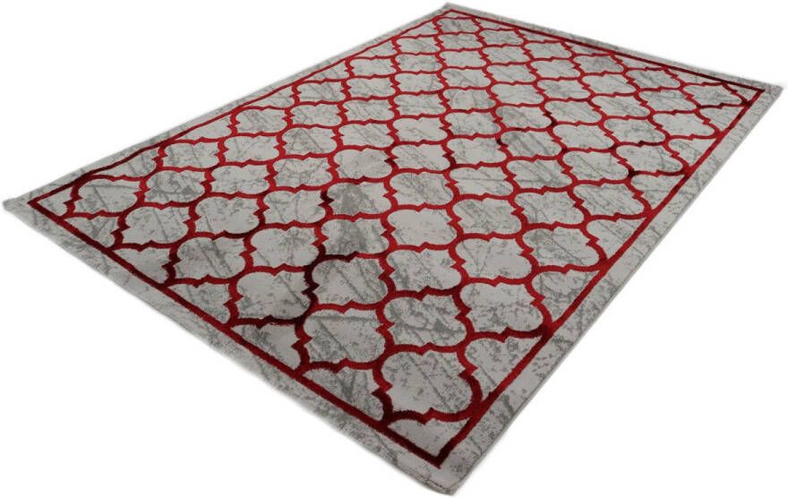 Merinos Vloerkleed Style 30524 951 Grijs Rood 120 x 170 cm