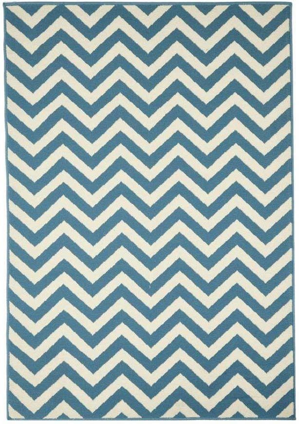 Floorita binnen/buitenvloerkleed Golf lichtblauw 133x190 cm Leen Bakker