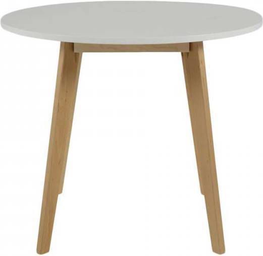 Leen Bakker Eetkamertafel Aalborg rond wit 90x75, 5 cm