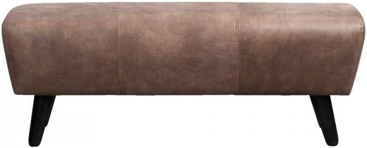 Leen Bakker Hocker Felix taupe leder Tennessee 45x123x40 cm