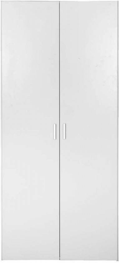 Leen Bakker Kledingkast Space 2 deurs wit 175, 4x77, 6x49, 5 cm