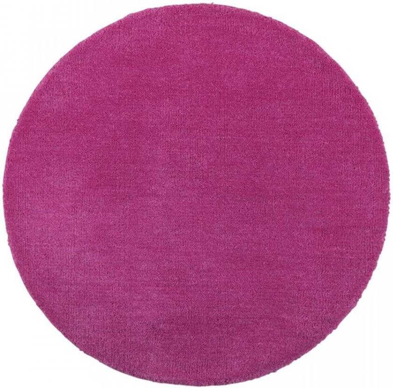 Leen Bakker Vloerkleed Colours fuchsia Ø68 cm