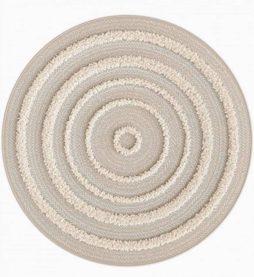 Leen Bakker Vloerkleed Khisa wit Ø160 cm