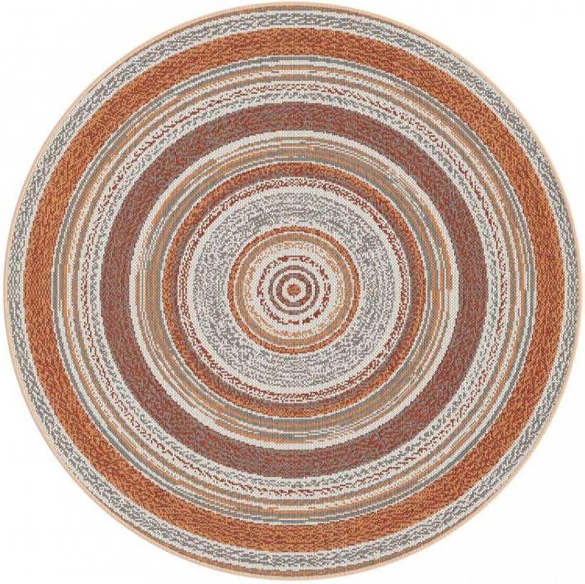 Leen Bakker Vloerkleed Mababe rood Ø120 cm