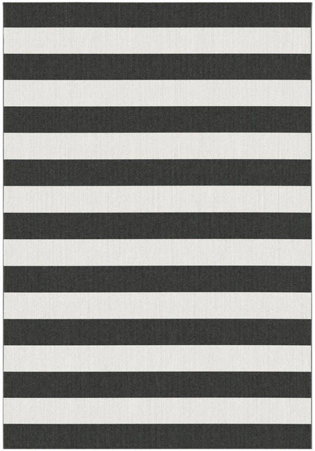 Leen Bakker Vloerkleed Madia zwart wit 200x290 cm