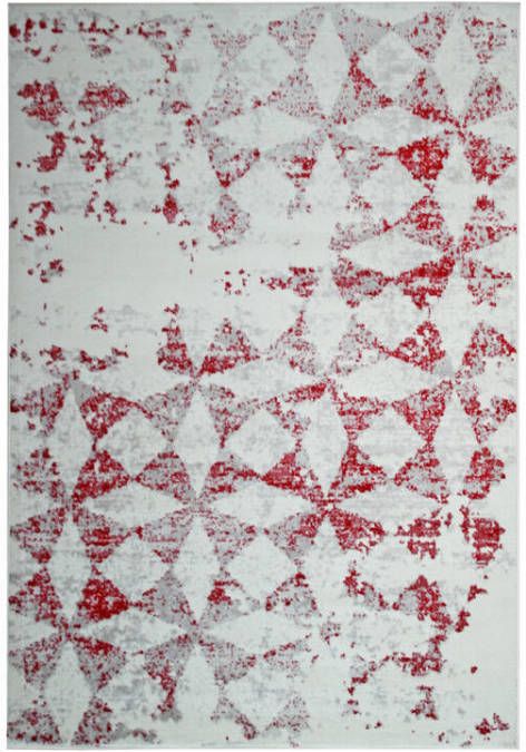 Leen Bakker Vloerkleed Metro beige/rood 200x290 cm
