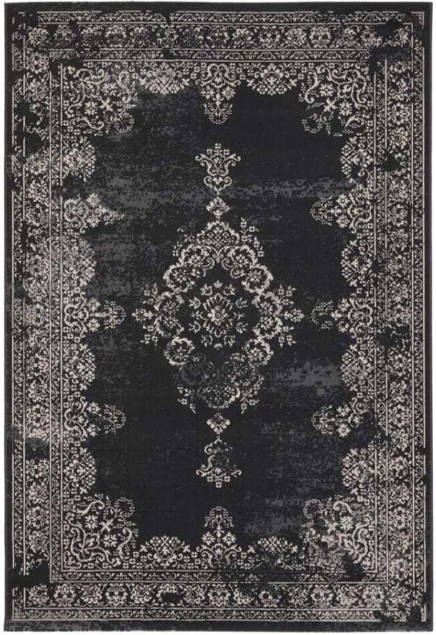 Leen Bakker Vloerkleed Vintage zwart 120x170 cm