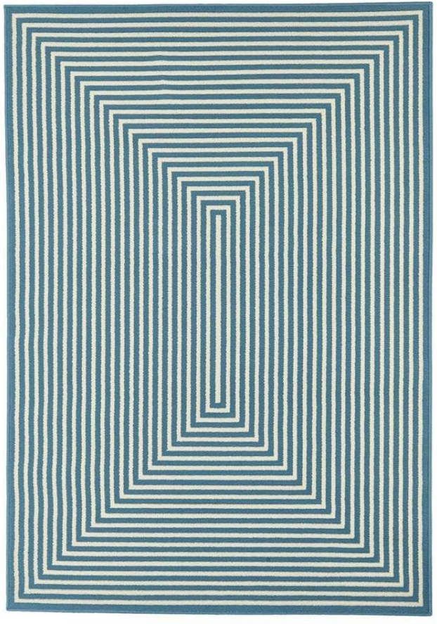 Parisot Floorita binnen/buitenvloerkleed Braid lichtblauw 200x285 cm Leen Bakker