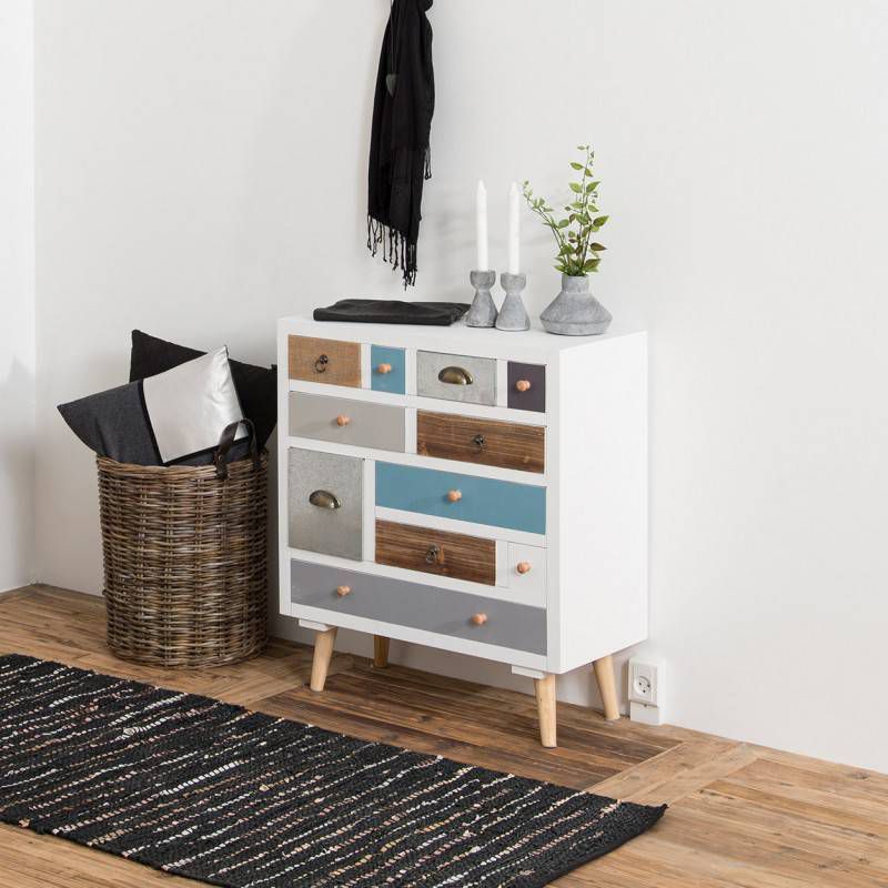 Leen Bakker Ladekast Suomi multikleur 81x70x32 cm