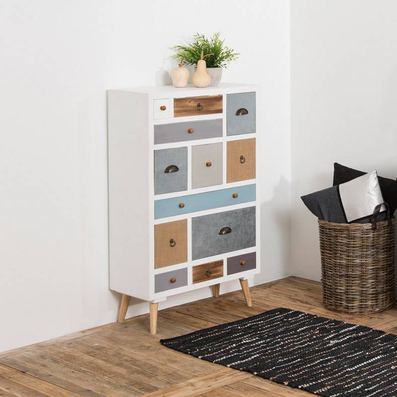 Leen Bakker Ladekast Suomi multikleur 114x70x30 cm