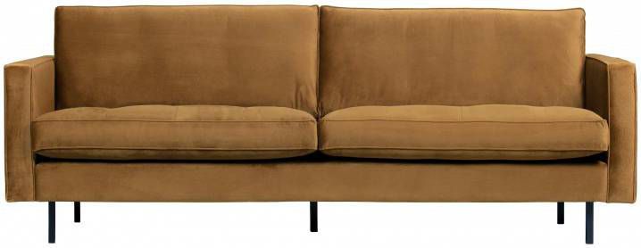 BePureHome Bank 'Rodeo' 2, 5 zits, Velvet, kleur Honing Geel