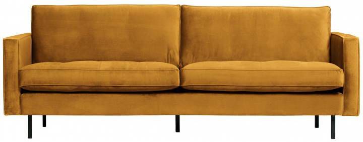 BePureHome Bank 'Rodeo' 2, 5 zits, Velvet, kleur Oker