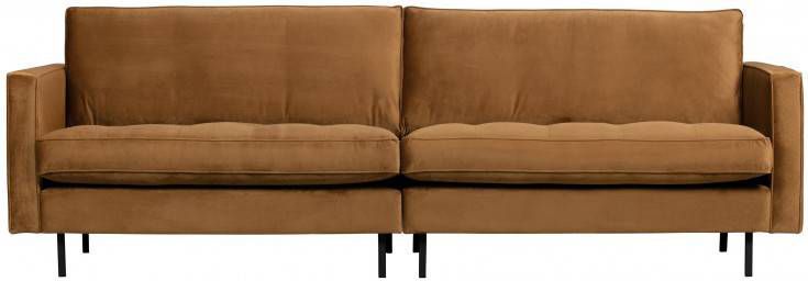 BePureHome Bank 'Rodeo' 3 zits, Velvet, kleur Honing Geel