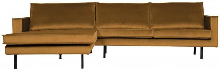 BePureHome Loungebank 'Rodeo' Links, Velvet, kleur Oker