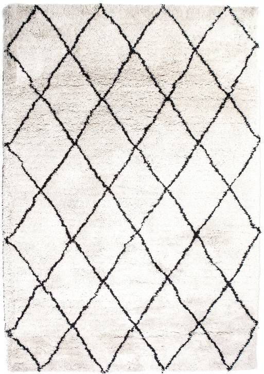 By-Boo By Boo Vloerkleed 'Rox' kleur wit, 200 x 300cm