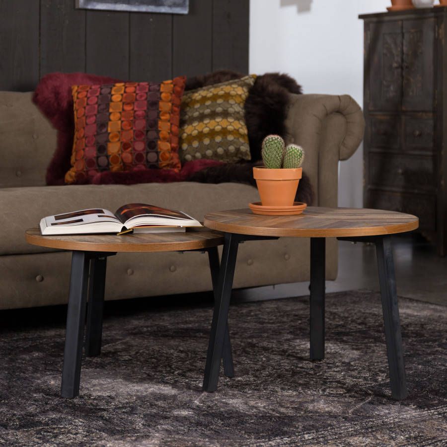 Dutchbone Salontafel 'Mundu' set van 2 stuks