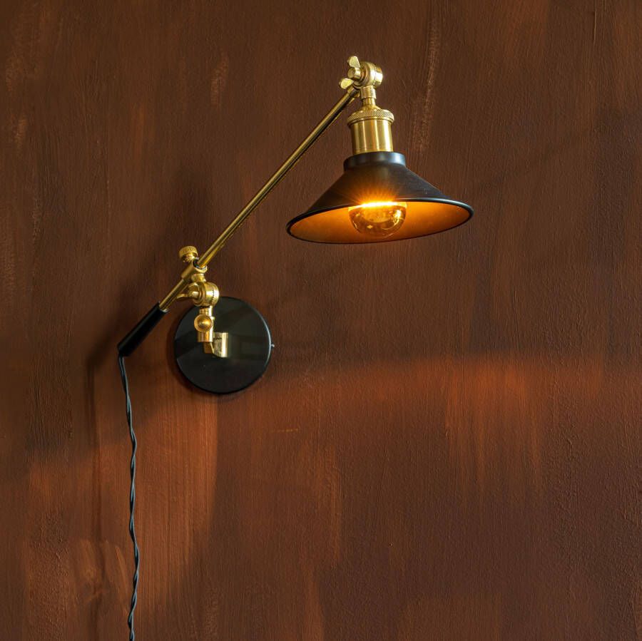 Dutchbone Wandlamp 'Penelope' kleur Zwart