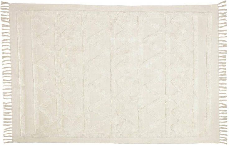 Kave Home Vloerkleed Dabria beige van 100% katoen 140 x 200 cm
