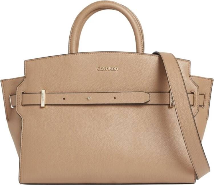Calvin Klein ck code tote md , Beige, Dames