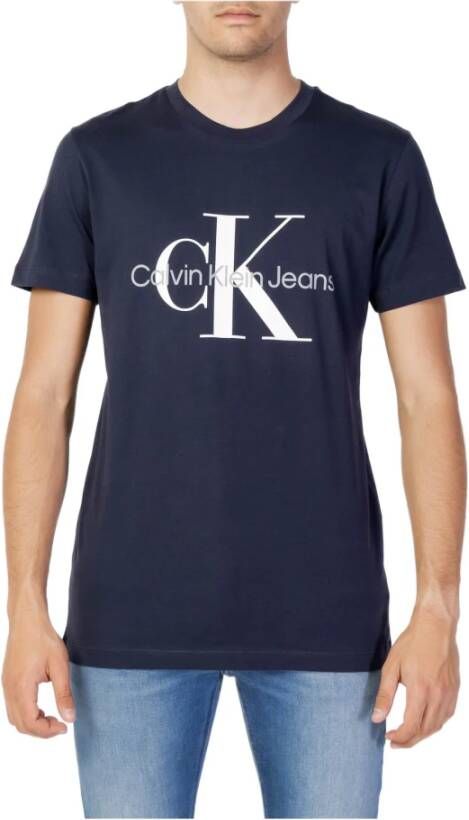Calvin klein Jeans Men& T shirt Jeans, Blauw, Heren