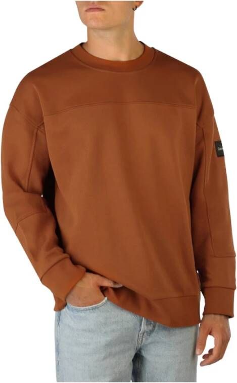 Calvin Klein K10k109708 Black Mens Sweatshirts , Zwart, Heren