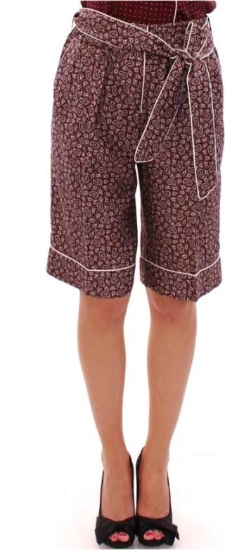 Dolce & Gabbana Pyjama zijde shorts , Rood, Dames