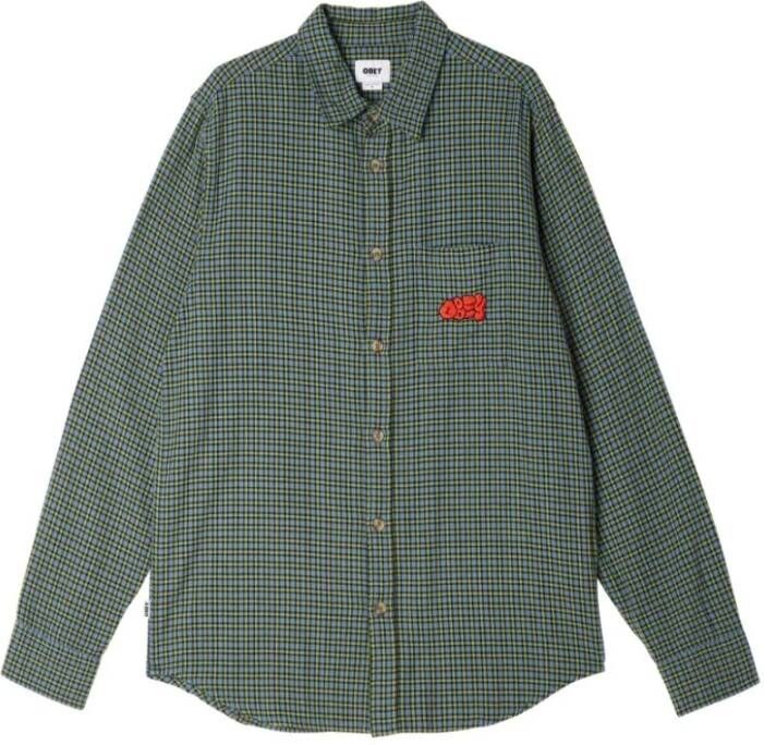 Obey Alledaagse t shirts , Groen, Heren