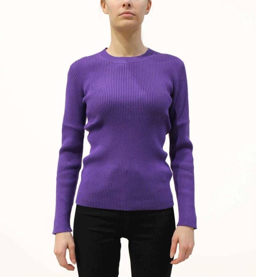 Calvin Klein Magnolie nek rib trui , Paars, Dames