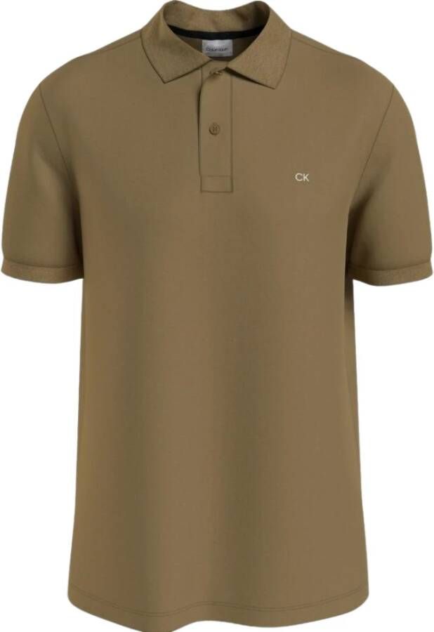 Calvin Klein Slanke polo , Bruin, Heren