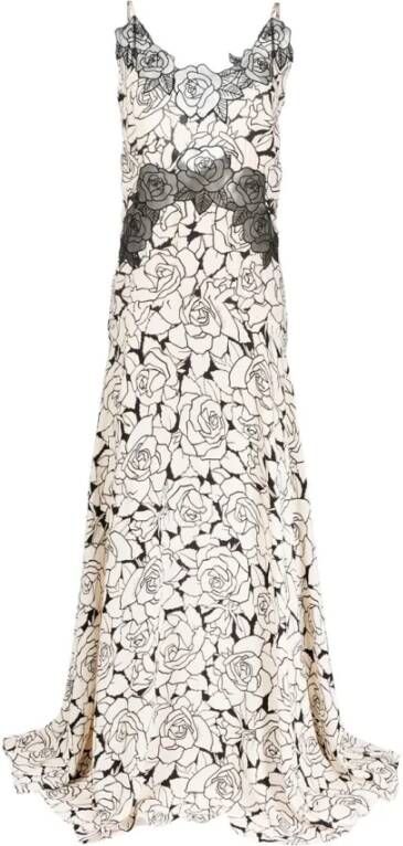 Elisabetta Franchi Dag Maxi jurk , Wit, Dames