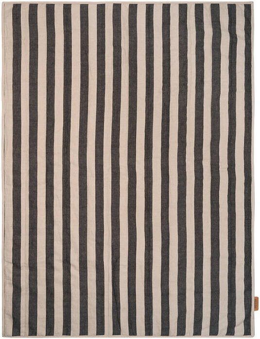 Ferm Living Grand Quilted Deken Sand/Black