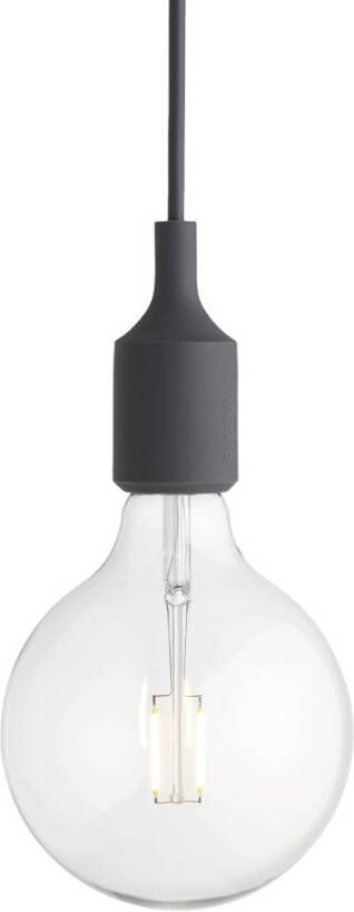 Muuto E27 Socket Hanglamp LED Donkergrijs
