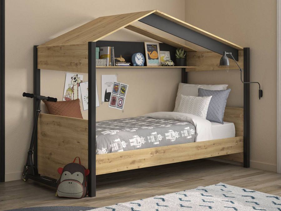 Mobistoxx Huisbed DAKA 90x200 cm artisan eik