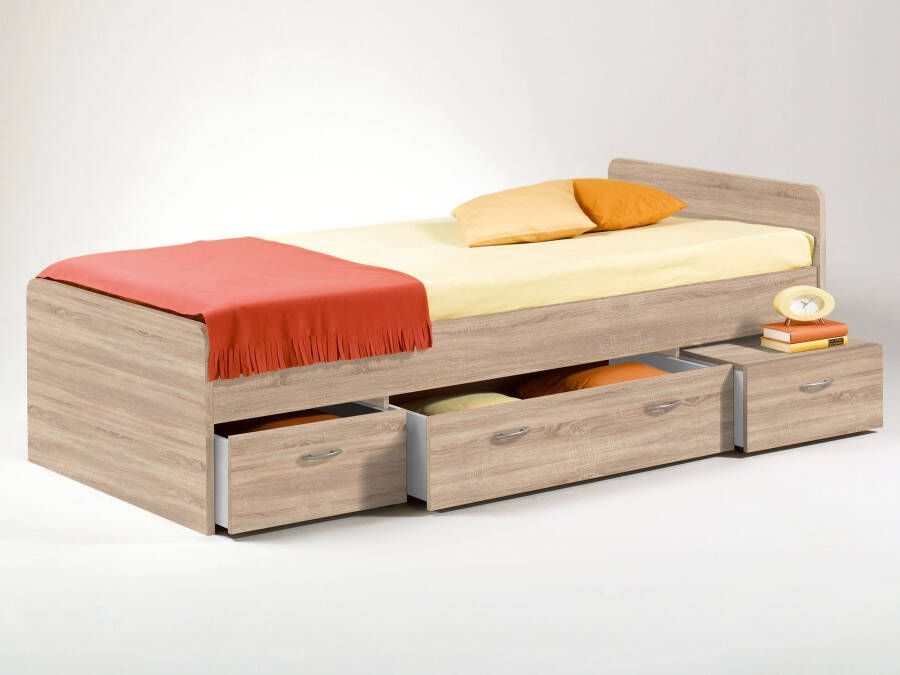 Mobistoxx Kajuitbed BORASIA 90x200 cm met 3 lades sonoma