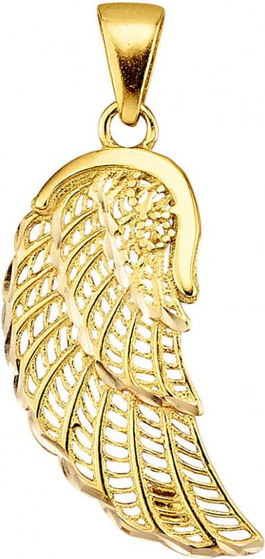 KLiNGEL Hanger Engelvleugel van 9 kt. Geelgoudkleur