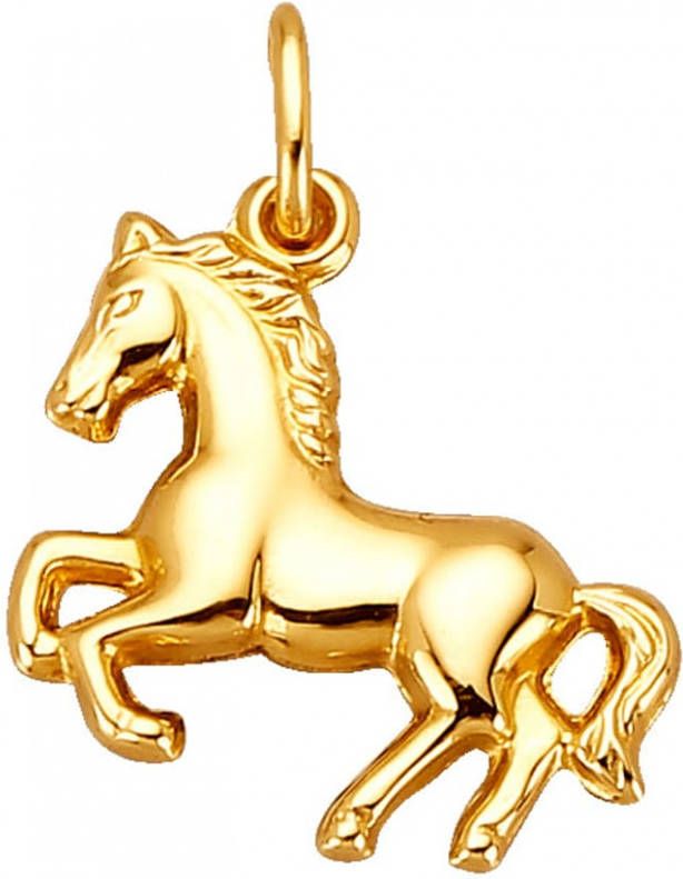 KLiNGEL Hanger Paard, van 14 kt. goud Goudkleur