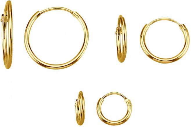 KLiNGEL Oorsieradenset 3 delig van 14 kt. goud Goudkleur