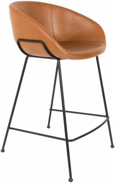 Zuiver Feston Barkruk PU-Leer 54,5 x 88,5 cm Bruin