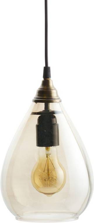BePureHome Hanglamp 'Simple' Glas Medium, kleur Antique Brass