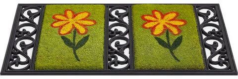Andiamo Mat Salome bloemen Inloopmat, kokosmat, gietijzer look, motief bloemen, geschikt voor binnen en buiten