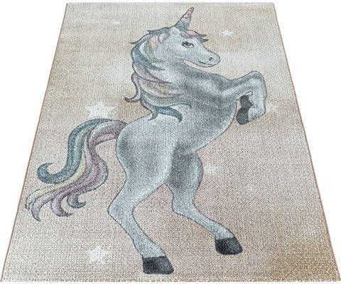 Ayyildiz Teppiche Vloerkleed voor de kinderkamer FUNNY 2102 Kinderkleed met eenhoornmotief