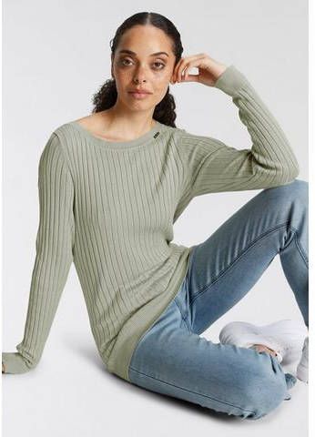 Bruno Banani Trui met ronde hals breed ribbreisel nieuwe collectie