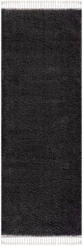 Carpet City Hoogpolige loper Pulpy 100 bijzonder zacht, met franje, unikleurig, ideaal voor hal & slaapkamer