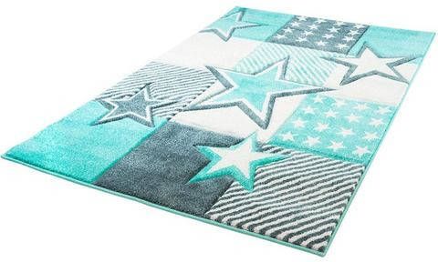 Carpet City Vloerkleed voor de kinderkamer Bueno Kids 1451 Speelkleed, sterren, 3D effect, zachte pool, gemakkelijk in onderhoud, kinderkamer