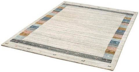 Dekowe Wollen kleed Bradley Handgeweven vloerkleed, korte pool, zuivere wol, met de hand geweven, oriënt look, Gabbeh design, met randdessin, ideaal in de woonkamer & slaapkamer